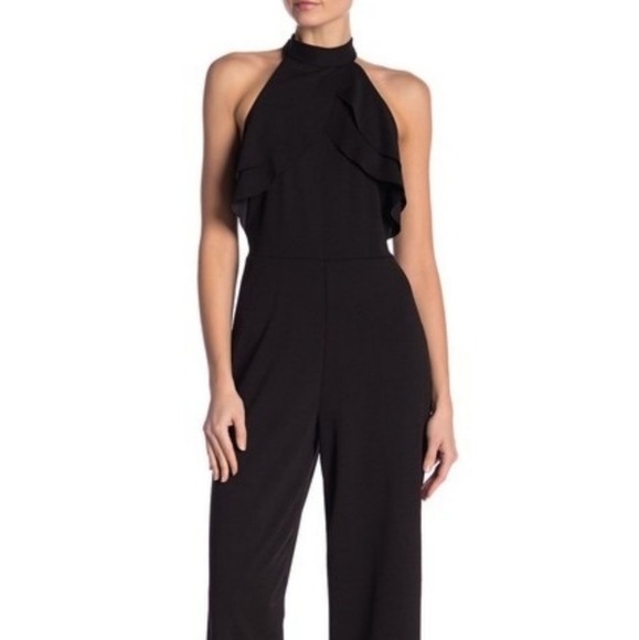 bebe Pants - Bebe Halter Neck Skinny Leg Jumpsuit